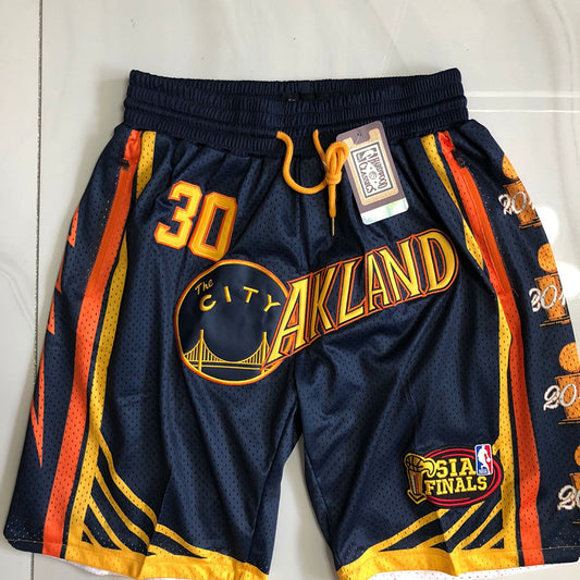 Golden State Warriors Authentic Just ☆ Don Navy Blue, Bay Area Commemorative NBA Shorts [City Edition]