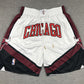 Chicago Bulls Authentic Just ☆ Don Pearl White, Black & Red Stripes NBA Shorts [City Edition]