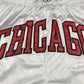 Chicago Bulls Authentic Just ☆ Don Pearl White, Black & Red Stripes NBA Shorts [City Edition]