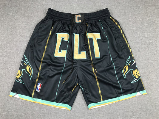 Charlotte Hornets Authentic Just ☆ Don Black, Teal NBA Shorts [City Edition]