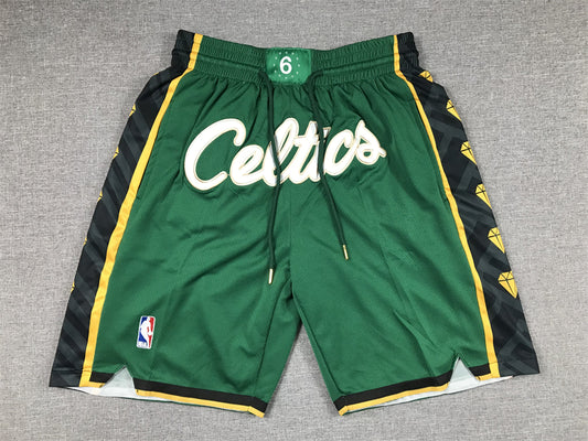 Boston Celtics Authentic Just ☆ Don Emerald Green NBA Shorts [City Edition]