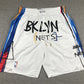 Brooklyn Nets Authentic Just ☆ Don Pearl White NBA Shorts [City Edition]