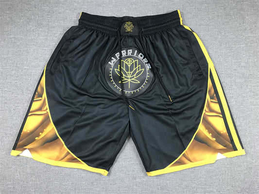 Golden State Warriors Authentic Just ☆ Don Black, Golden Lotus NBA Shorts [City Edition]