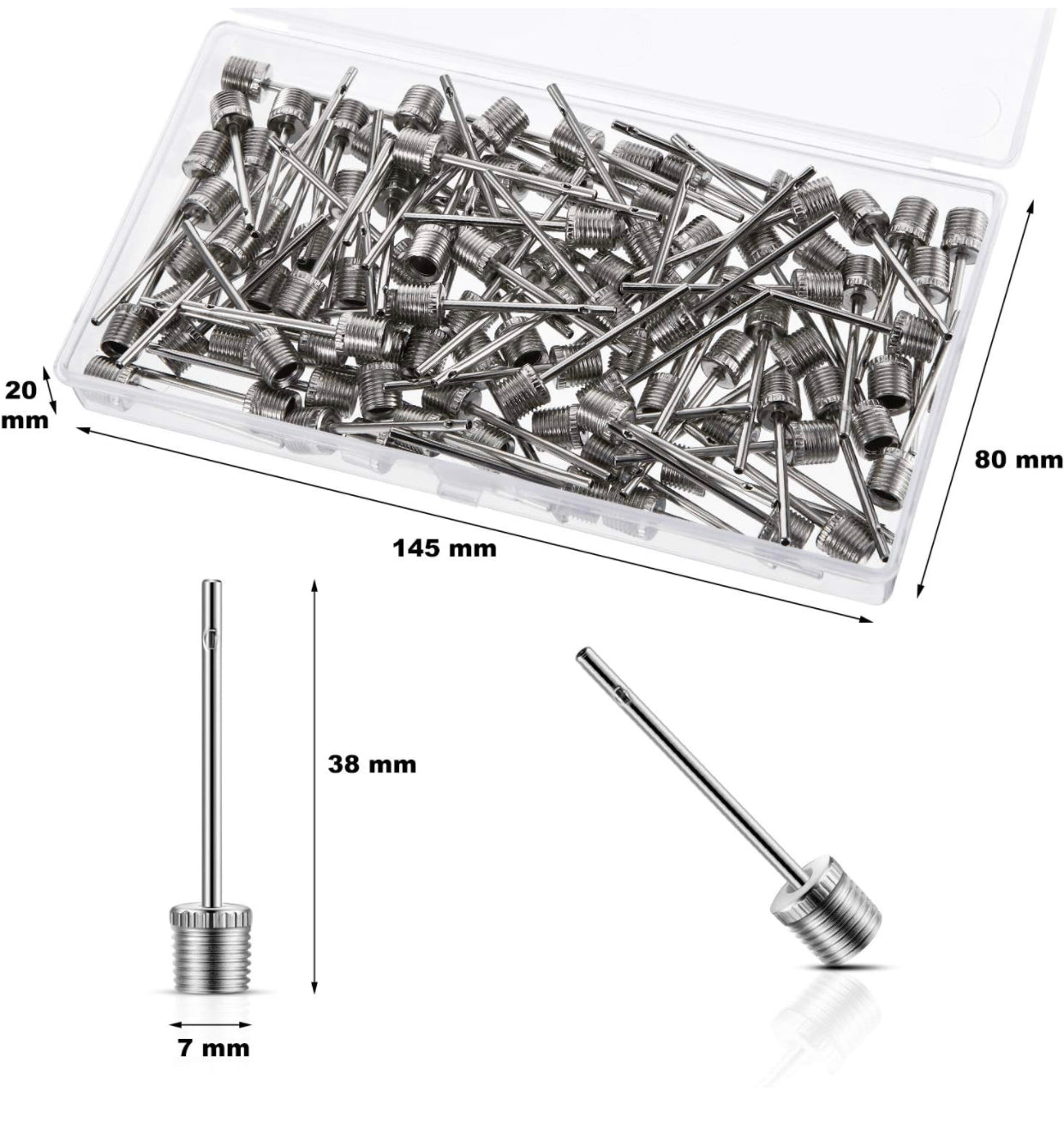 100 Professional Inflation Ball Pump Needles