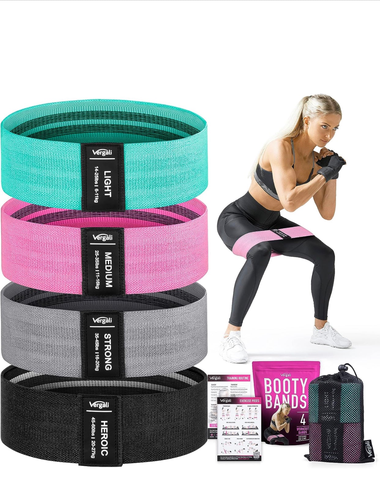 4-Level Exercise Resistance Bands