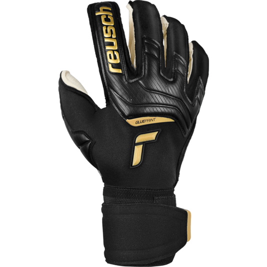 Reusch Black Leather (White Tips) Breathable High Performance Pro-Level GK Gloves (Wrist)