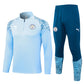 Manchester City Light Blue, Grey Shoulder Abstract Quarter Zipper Tracksuit (DRI-FIT ADV)