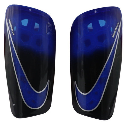 Blue, Black Gradient, Transparent Streak - Nike Mercurial Ceramic (Pro-Level) Foam Interior Shin Guards