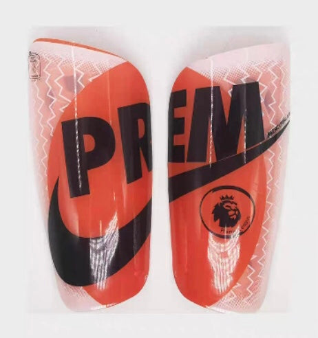 White, Red Orange Nike Premier League Ceramic (Pro-Level) Foam Interior Shin Guards