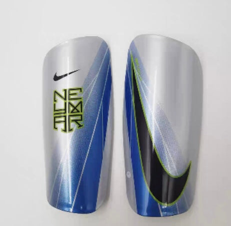 Silver, Blue Neymar JR - Nike Mercurial Ceramic (Pro-Level) Foam Interior Shin Guards