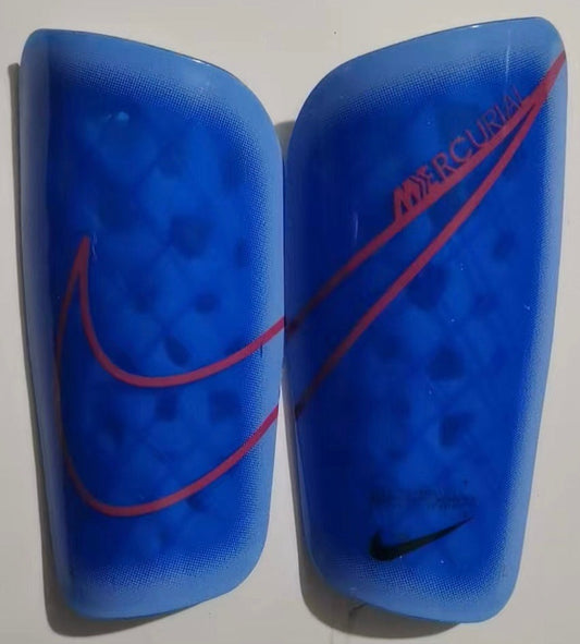 Coral Blue, Red Accent Smart-lock Nike Mercurial (Pro-Level) Foam Interior Shin Guards