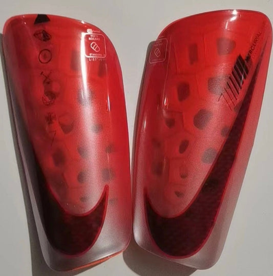 Red, Crystalline Translucent Smart-lock Nike Mercurial (Pro-Level) Foam Interior Shin Guards