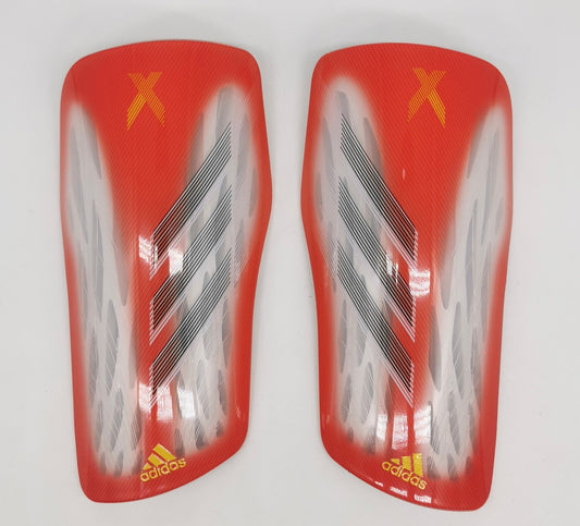 Translucent, Red - Adidas X Series Breathable (Pro-Level) Foam Interior Shin Guards