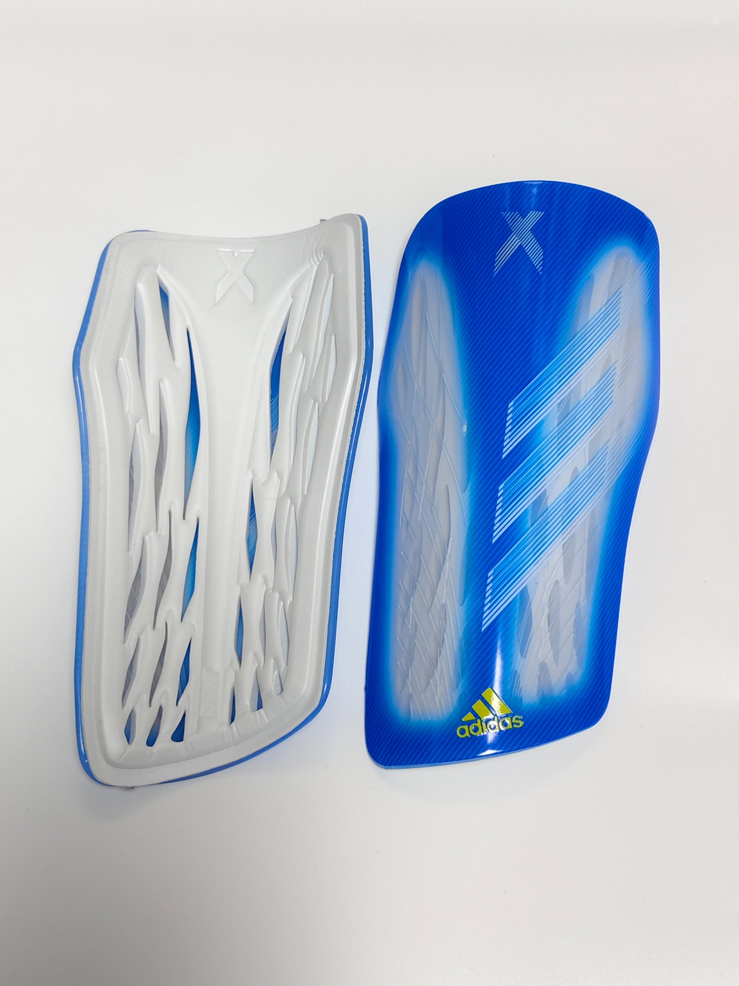 Translucent, Blue - Adidas X Series Breathable (Pro-Level) Foam Interior Shin Guards