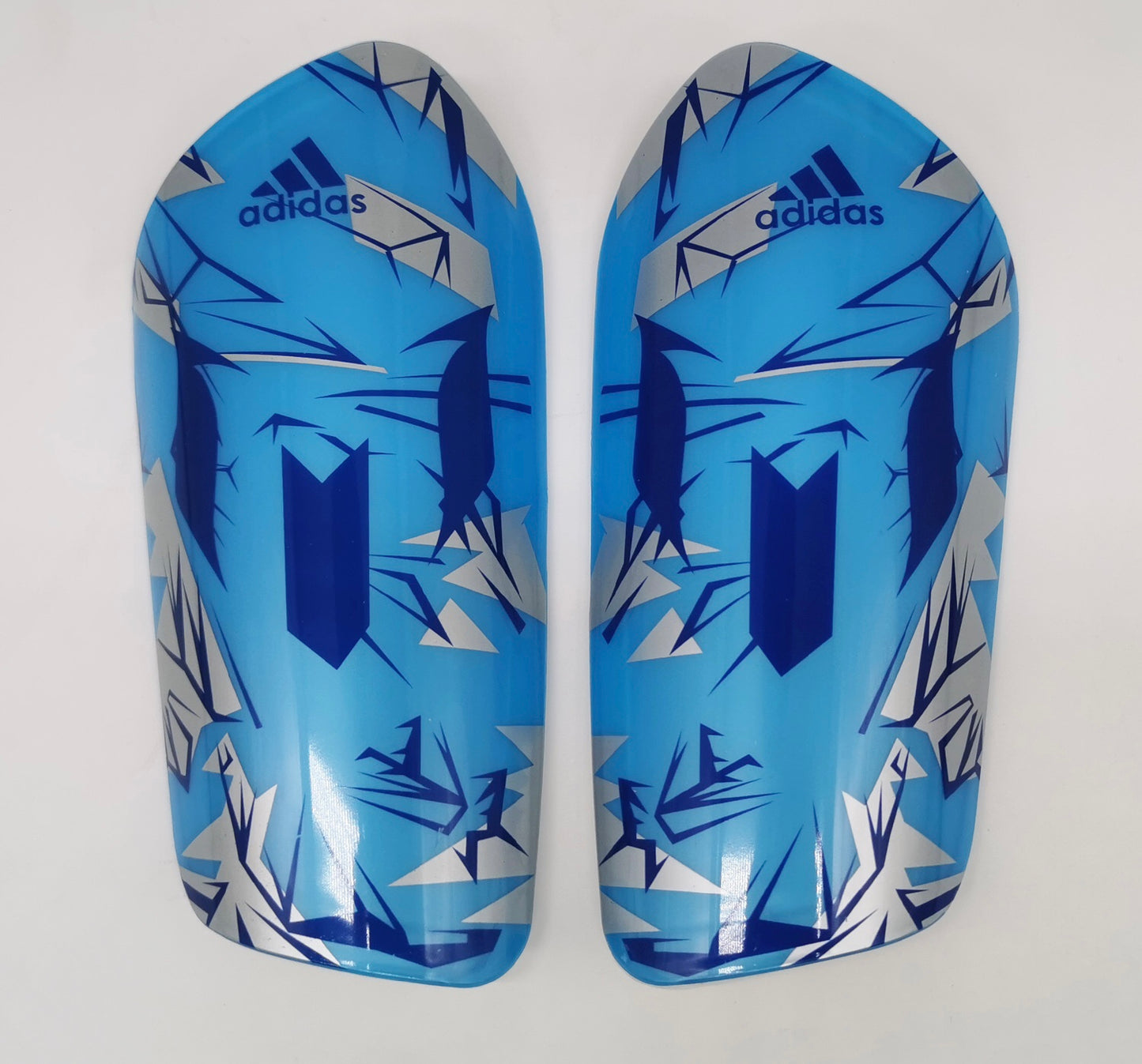 Sky Blue, Navy Blue - Adidas X Messi Breathable (Pro-Level) Foam Interior Shin Guards