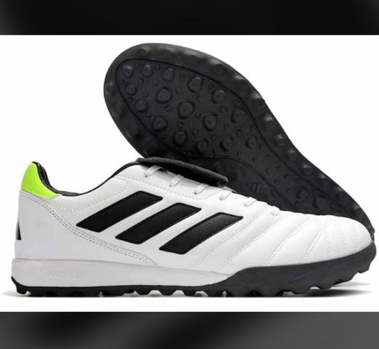 Adidas X Copa Mundial Elite TF (con cordones) - Cuero blanco con detalles en neón