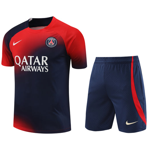 Paris St, Germain Red/Navy Blue Full-Set Polo Tracksuit (DRI-FIT ADV)