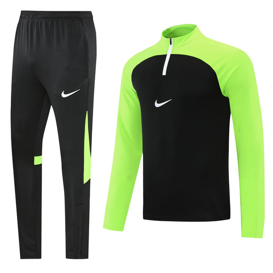 Neon Highlight Sleeves/Black Plain Unisex Full-Set Tracksuit (DRI-FIT ADV)