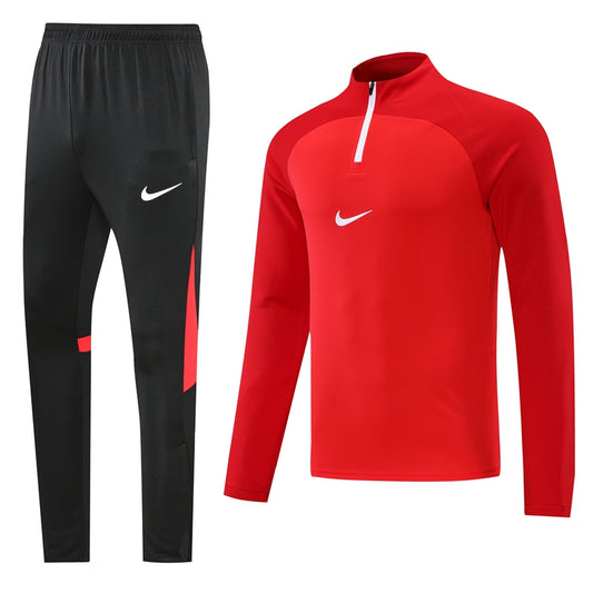 Rose Red Squared Plain Unisex Full-Set Tracksuit (DRI-FIT ADV)