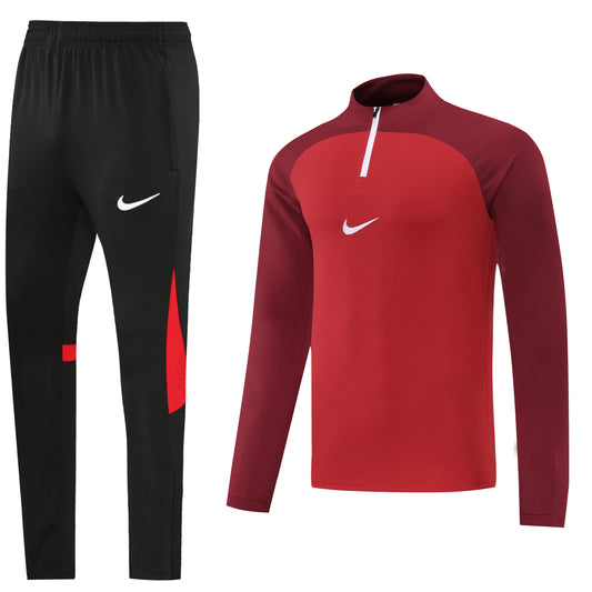 Crimson/Rose Red Plain Unisex Full-Set Tracksuit (DRI-FIT ADV)