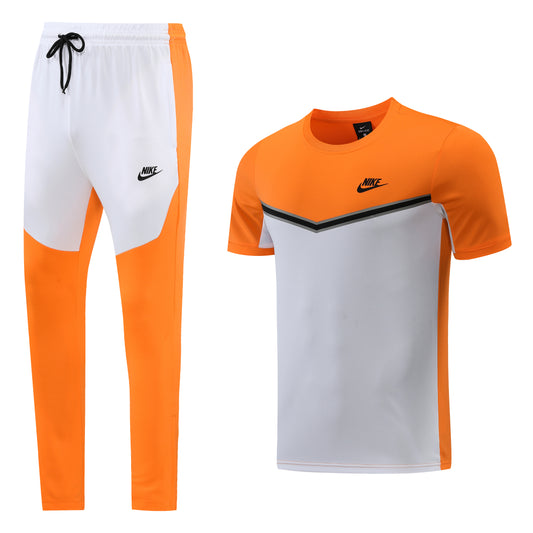 Orange & White Polo Shirt + Pants Full-Set Training Suit (DRI-FIT ADV)