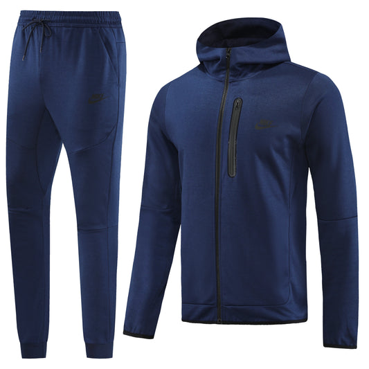 Stealth Navy Blue [Solid] w/ Breast Pocket Zip Unisex Full-Set Tracksuit (DRI-FIT ADV)