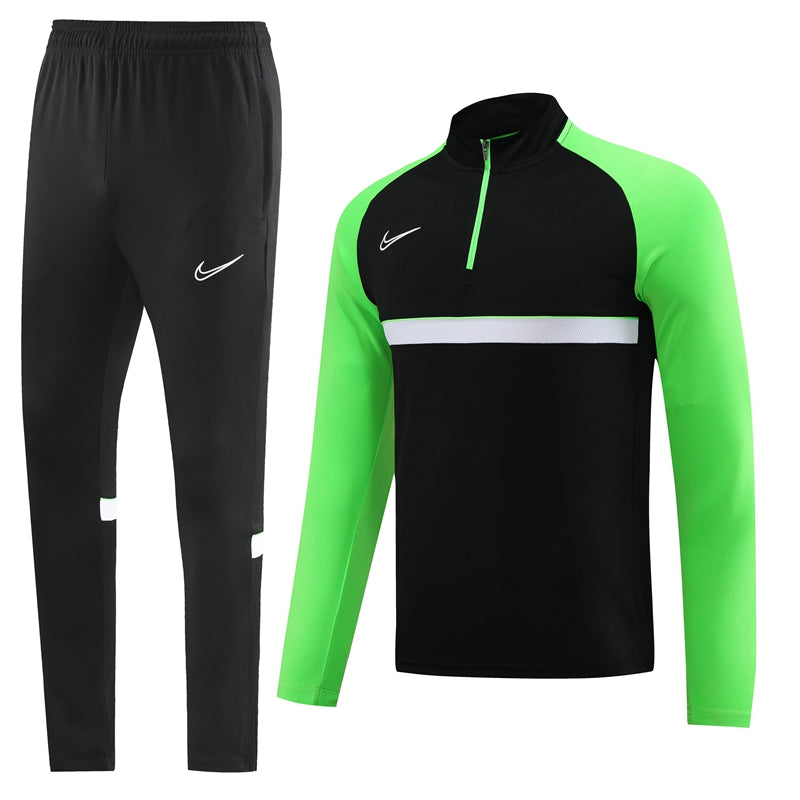 Neon Sleeves/Black Plain Unisex Full-Set Tracksuit (DRI-FIT ADV)