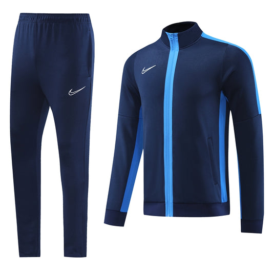 Navy Blue Jacket [Solid] w/ Chlorine Seams, Navy Blue Pants Unisex Full-Set Tracksuit (DRI-FIT ADV)