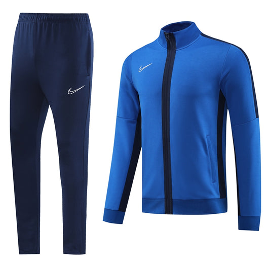 Sea Blue Jacket [Solid] w/ Navy Blue Pants Unisex Full-Set Tracksuit (DRI-FIT ADV)