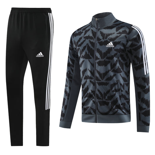 Space Gray w/ Mosaic Abstract Pattern, Black Pants Unisex Full-Set Tracksuit (DRI-FIT ADV)