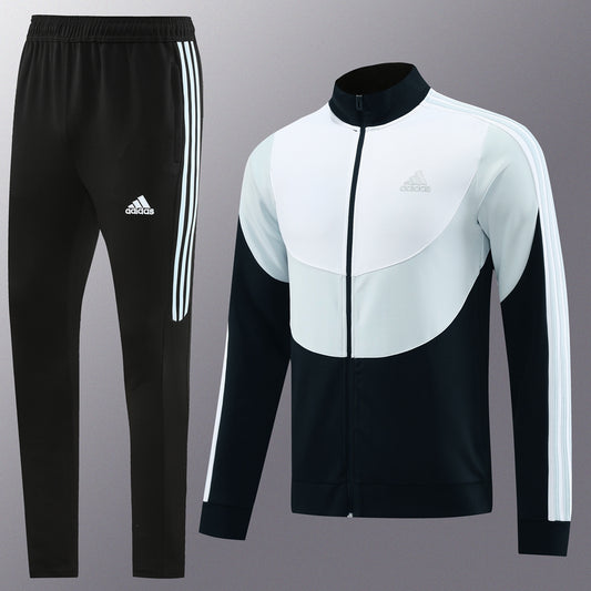 Concentric White, Gray Unisex Full-Set Tracksuit (DRI-FIT ADV)