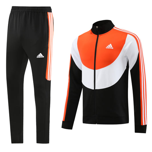 Concentric Orange, White & Black Unisex Full-Set Tracksuit (DRI-FIT ADV)