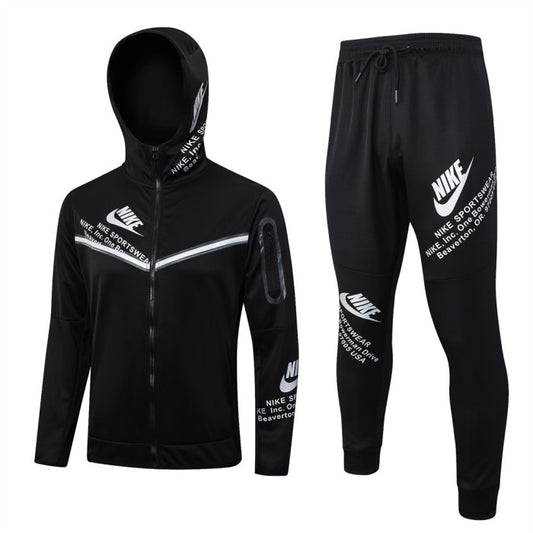 Stealth Black [Solid] w/ Graphic Unisex Full-Set Tracksuit (DRI-FIT ADV)