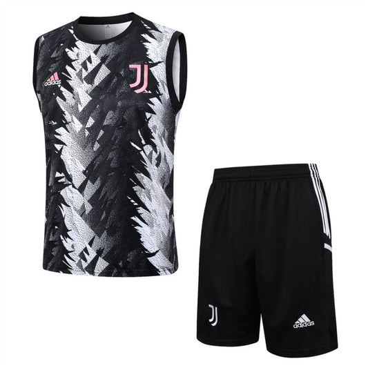 Juventus FC Abstract Black/White Full-Set Vest Tracksuit (DRI-FIT ADV)