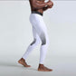 Pantalón de compresión fitness largo blanco para hombre (DRI-FIT ADV)