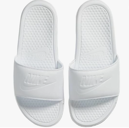 OG Triple White Nike - Studded Cushion Slides (Easy-Step)