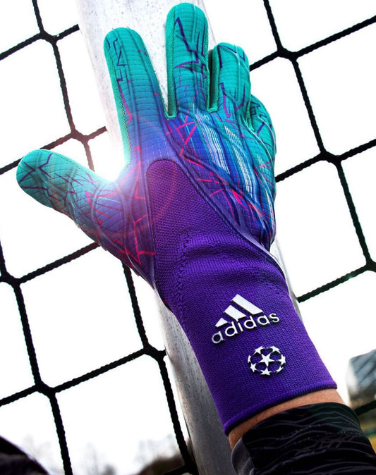 Purple, Blue Adidas Speedflow High Performance Pro-Level GK Gloves (Wrist)