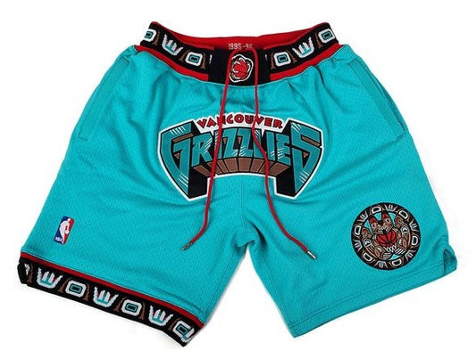 Memphis Grizzles Authentic Just ☆ Don Teal NBA Shorts [Retro Inspired]